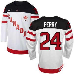 Olympic Hockey Team Canada #24 Corey Perry Authentic Weiß 100th Anniversary